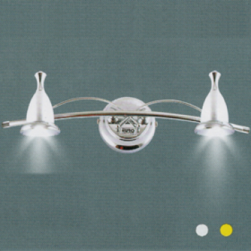 EU - S - 946/2: Đèn Rọi tranh/gương đôi - KT: L330mm  x H150mm  - Đèn LED 2 x 1W ánh sáng trắng /vàng