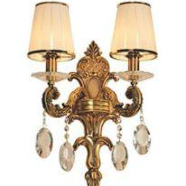 EU - V556: Đèn tường 2 bóng, thân hợp kim, KT: L380mm* W210mm* H410mm