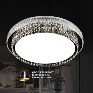 CODE: F2002/800Y: Đèn áp trần LED - KT: Ø800mm - Đèn LED 268W, ánh sáng đổi 3 màu
