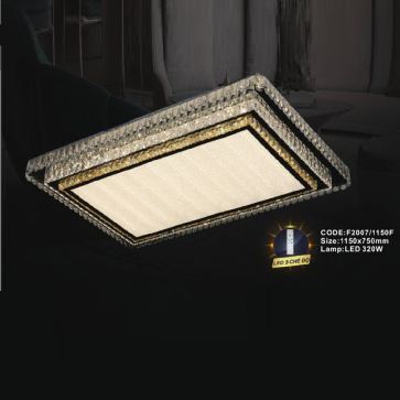 CODE: F2007/1150F: Đèn áp trần chữ nhật LED - KT: L1150mm x W750mm - Đèn LED 320W ánh sáng đổi màu