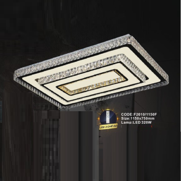 CODE: F2010/1150F: Đèn áp trần chữ nhật LED - KT: L1150mm x W750mm - Đèn LED 320W ánh sáng đổi màu