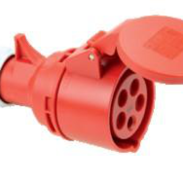 F225 - 6 : Ổ cắm nối không kín nước 32A, 5P, 400V, 6H - IP 44 - NANOCO