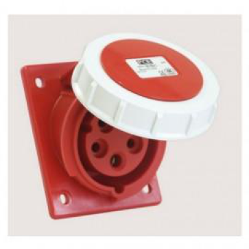 F4232- 6F78 : Ổ cắm gắn âm kín nước dạng nghiêng 32A, 3P, 230V, 6H - IP 67 - NANOCO