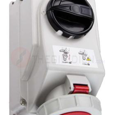 F75252-6: Ổ cắm CN kèm Contac kín nước  32A , 5P, 400V, 6H - IP67 - NANOCO