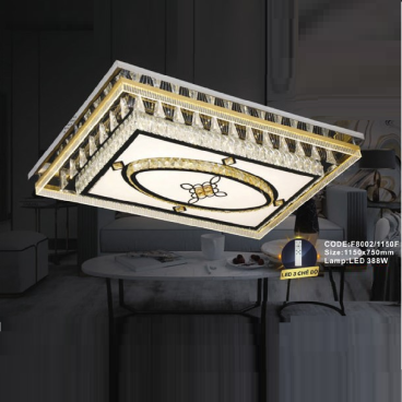 CODE: F8002/1150F: Đèn áp trần chữ nhật LED - KT: L1150mm x W750mm - Đèn LED 388W ánh sáng đổi màu