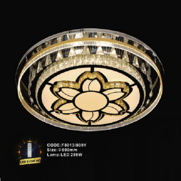 CODE: F8013/800Y: Đèn áp trần LED - KT: Ø800mm - Đèn LED 288W, ánh sáng đổi 3 màu