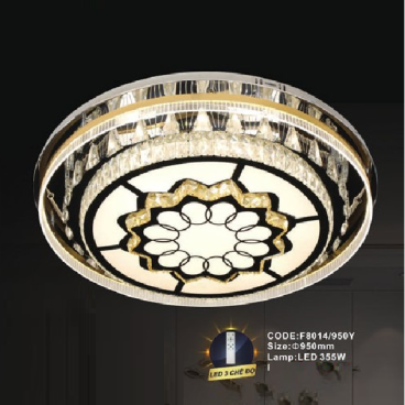 CODE: F8014/950Y: Đèn áp trần LED - KT: Ø950mm - Đèn LED 355W, ánh sáng đổi 3 màu
