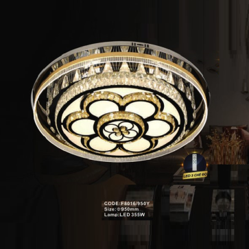 CODE: F8016/950Y: Đèn áp trần LED - KT: Ø950mm - Đèn LED 355W, ánh sáng đổi 3 màu