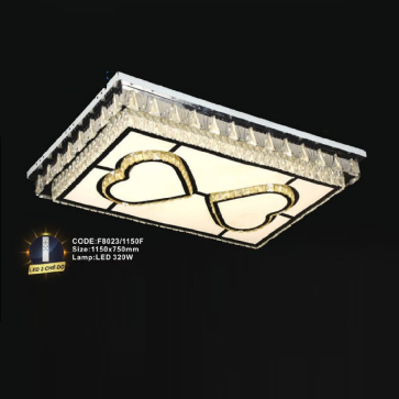CODE: F8023/1150F: Đèn áp trần chữ nhật LED - KT: L1150mm x W750mm - Đèn LED 320W ánh sáng đổi màu