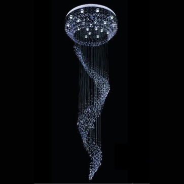 HF -  FT 9011:  Đèn thả dây hạt Phale - 368 hạt Phale -  KT: Ø850mm x H2400mm - Đèn LED 76W ánh sáng đổi 3 màu - Remote