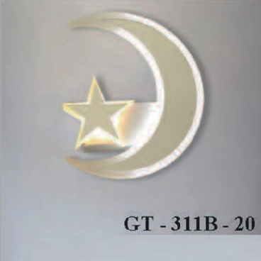 LH - GT - 311B - 20: Đèn gắn tường LED - KT: Ø200mm - Đèn LED ánh sáng vàng + trắng