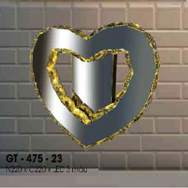 LH - GT - 475 - 23: Đèn gắn tường LED Phale - KT: L220mm x H220mm - Đèn LED đổi 3 màu