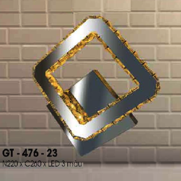 LH - GT - 476 - 23: Đèn gắn tường LED Phale - KT: L220mm x C260mm - Đèn LED đổi 3 màu