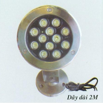 HB 12W - Đèn pha LED vỏ INOX  đặt dưới nước/ trên bờ 12W - ánh sáng vàng - EUR