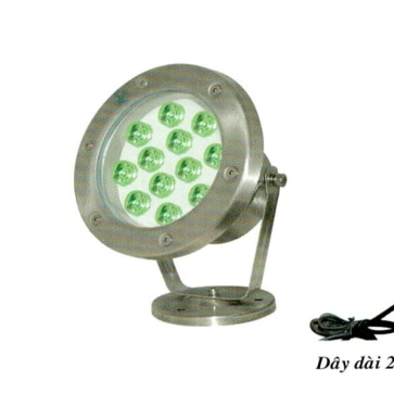 HB 12W Lá - Đèn pha LED vỏ INOX đặt dưới nước/ trên bờ 12W - ánh sáng ( xanh dương/xanh lá) - EUR
