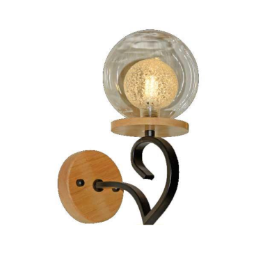 HF - V 047/1: Đèn gắn tường 1 bóng chao bi - KT: L130mm x H270mm - Đèn LED 5W