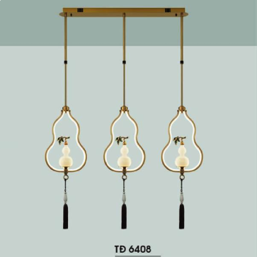 HF - TĐ  6408: Đèn thả đồng - KT: Ø1000mm x H1150mm  - Đèn LED 42W ánh sáng vàng