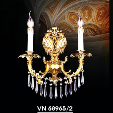 HF - VN 68965/2: Đèn vách nến đôi - KT: Ø280mm x H340mm - Đèn chân E14 x 2 bóng