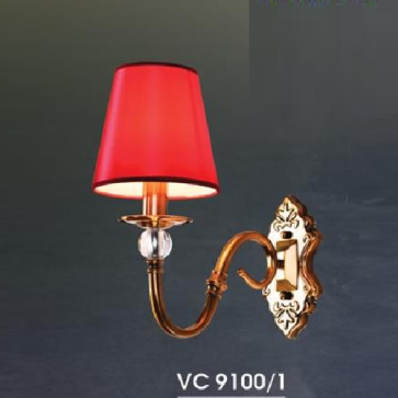 HF - VC 9100/1: Đèn gắn tường 1 bóng - KT: L150mm x H300mm - Đèn chân E14 x 1 bóng