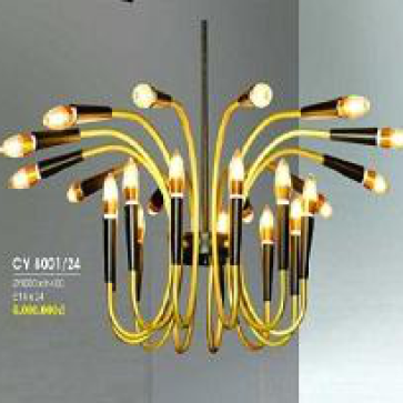 HF - CY 8001/36: Đèn chùm thả 36 bóng, KT: Ø1100mm*H400mm