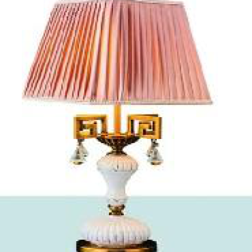 HF - ĐB - 5006: Đèn bàn thân đồng, KT: Ø380mm*H700mm, Đèn chân E27*1 bóng