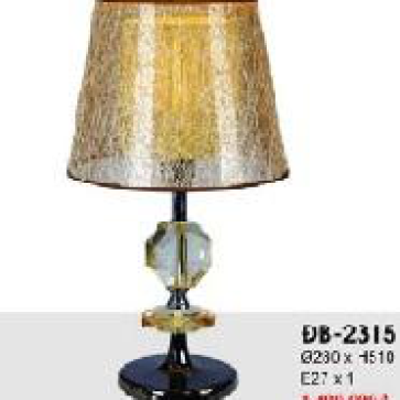 HF - ĐBĐ - 2315: Đèn bàn thân đồng, KT: Ø280mm*H510mm, Đèn chân E27*1 bóng