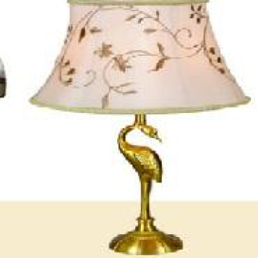 HF - ĐBĐ - 5221: Đèn bàn thân đồng, KT: Ø360mm*H450mm, Đèn chân E27*1 bóng