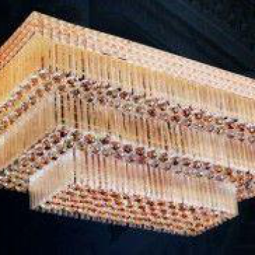 HF - MLF 9926: Áp trần Phale - KT: L1200*W800mm*H330mm - Đèn chân E14*12 bóng (tính riêng) + Đèn LED SMD - Remote