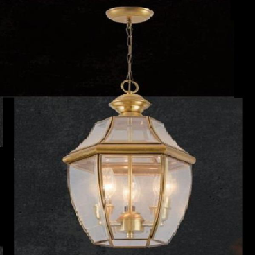 HF - TĐ 6001/3: Đèn thả đồng - KT: Ø250mm*H380mm +450mm - Đèn chân E14*3 bóng ( tính riêng)