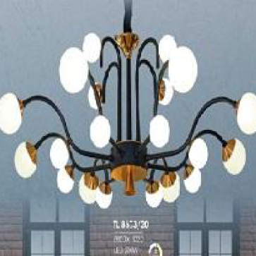 HF - TL 8673/20: Đèn chùm LED 20 bóng, 200W đổi 3 màu , KT: Ø850mm*H320mm