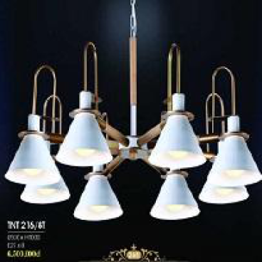 HF - TNT 216/8: Đen chùm 8 tay chóa sơn trắng, KT: Ø930mm*H1000mm