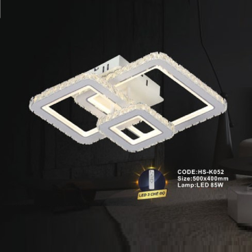 CODE: HS - K052: Đèn áp trần LED Mica - KT: 500mm x 400mm - Đèn LED 85W ánh sáng đổi 3 màu
