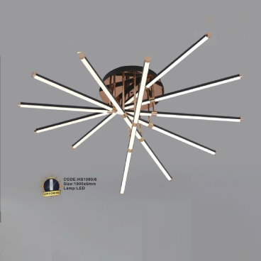 CODE: HS1000/6: Đèn chùm LED 6 thanh - KT: 1000 x 5mm - Đèn LED ánh sáng đổi 3 màu