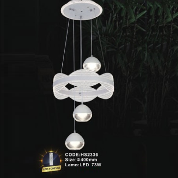 CODE: HS2336: Đèn thả LED - KT: Ø400mm - Đèn LED 73W ánh sáng đổi 3 màu