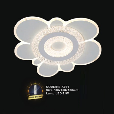 CODE: HS - K031: Đèn áp ttần LED MIca - KT: 500mm x 450mm x100mm - Đèn LED 51W ánh sáng đổi 3 màu