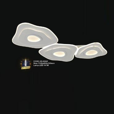 CODE: HS - K042: Đèn áp trần LED  - KT: 1100mm x 600mm x100mm - Đèn LED 141W ánh sáng đổi 3 màu