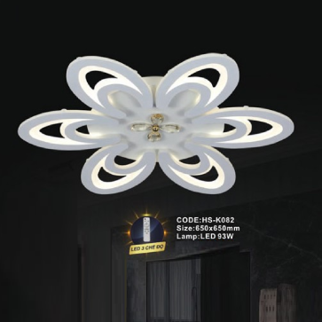 CODE: HS - K082: Đèn áp trần LED Mica - KT: 650mm x 650mm - Đèn LED 93W ánh sáng đổi 3 màu