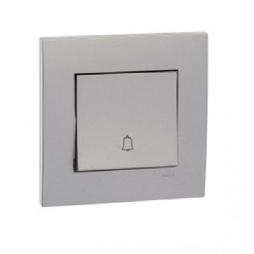 KB31BPB_AS_G19: Bộ nút nhấn chuông 10AX, màu xám bạc