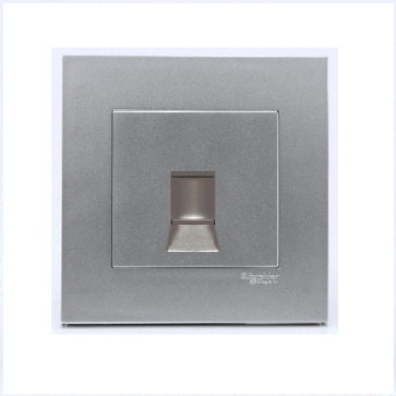 KB31RJ5E_AS: Bộ ổ cắm mạng Cat5e đơn, màu xám bạc