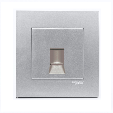 KB31RJ6_AS: Bộ ổ cắm mạng Cat6e đơn, màu xám bạc