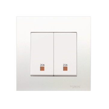 KB32D20NE_WE_G19: Bộ contac đôi 2 cực 20A, màu trắng