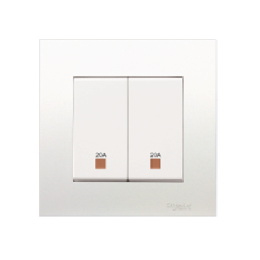 KB32D20NE_WE_G19: Bộ contac đôi 2 cực 20A, màu trắng