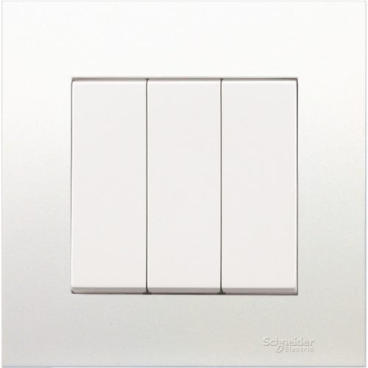 KB33_WE_G19: Bộ 3 contac 2 chiều 16AX,  màu trắng