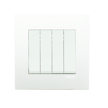 KB34S_1_WE_G19 : Bộ 4 contac 1 chiều 16AX, màu trắng