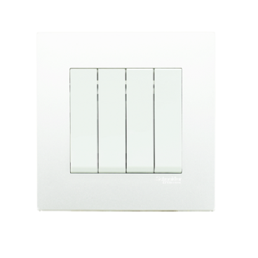 KB34S_WE_G19: Bộ 4 contac 2 chiều, 16AX, màu trắng