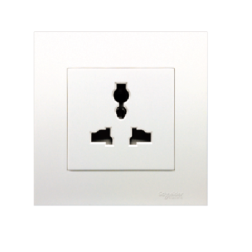 KB413S: Bộ ổ cắm đơn đa năng 13A, màu trắng