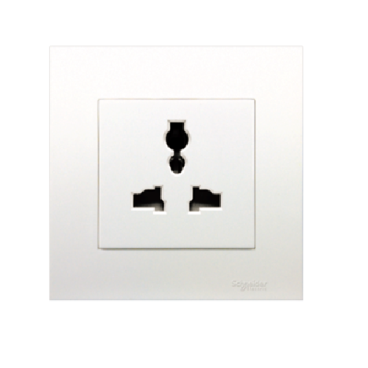 KB413S: Bộ ổ cắm đơn đa năng 13A, màu trắng