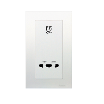 KBT727V_WE: Bộ ổ cắm dao cạo râu, màu trắng