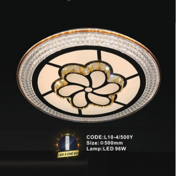 CODE: L10-4/500Y: Đèn áp trần LED - KT: Ø500mm - Đèn LED 96W ánh sáng đổi 3 màu