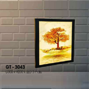 LH - GT - 3043: Đèn gắn tường LED CN - KT: L300mm x W200mm - Đèn LED đổi 3